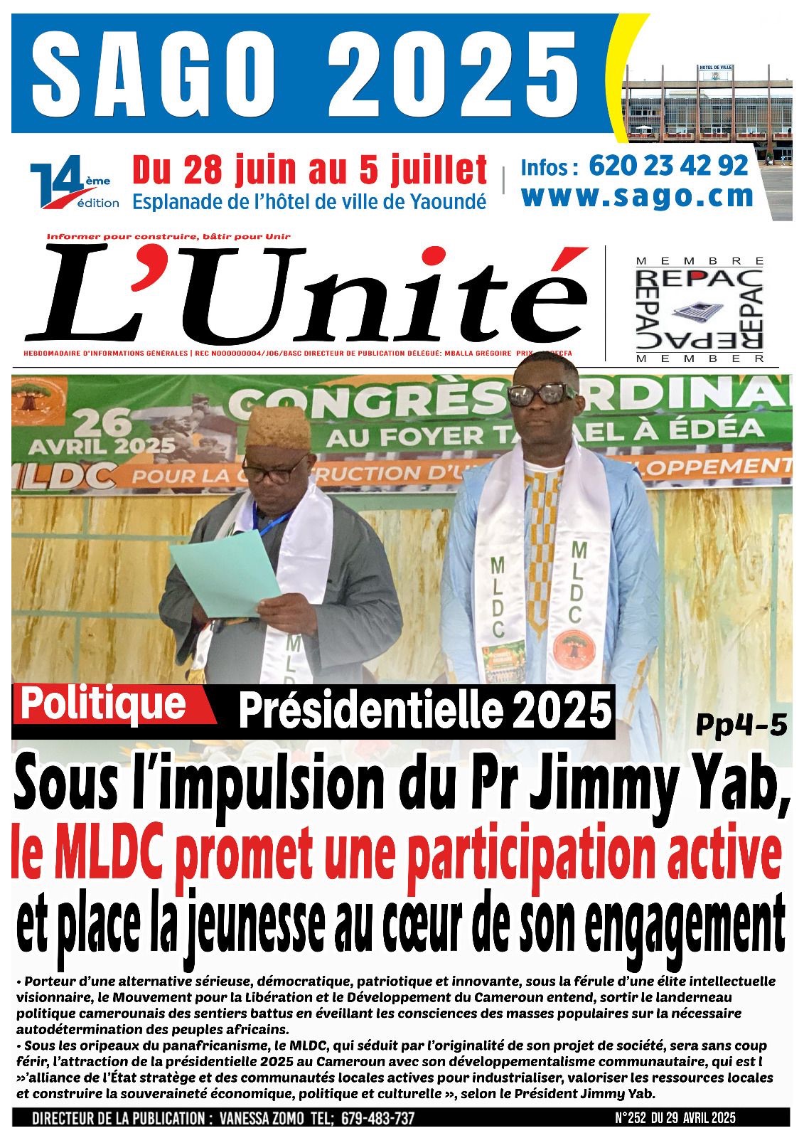 Professeur Jimmy Yab en conférence